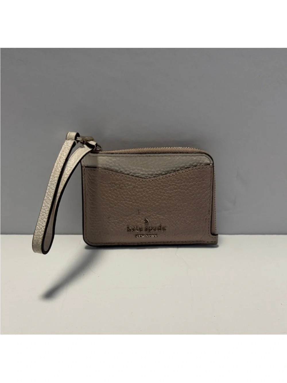 Kate Spade Small Pebbled Leather Card Holder with Zipper